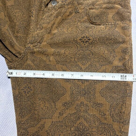 Run & Fly Brown Corduroy Paisley Flared Bell Bottom Pants Women's Sz 36R (38x32) - Picture 14 of 16
